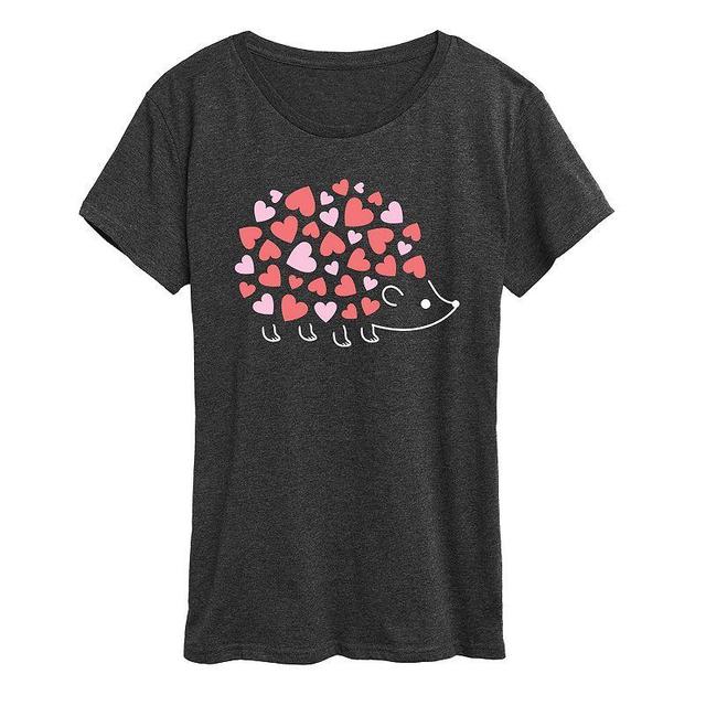 Womens Dog Mom Collegiate Graphic Tee, Girls Heather Grey Product Image