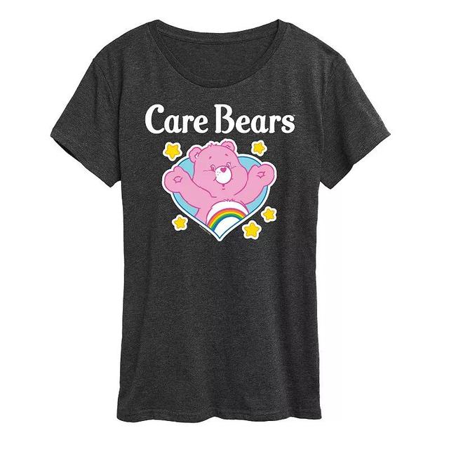 Womens Care Bears Logo Cheer Heart Graphic Tee Product Image