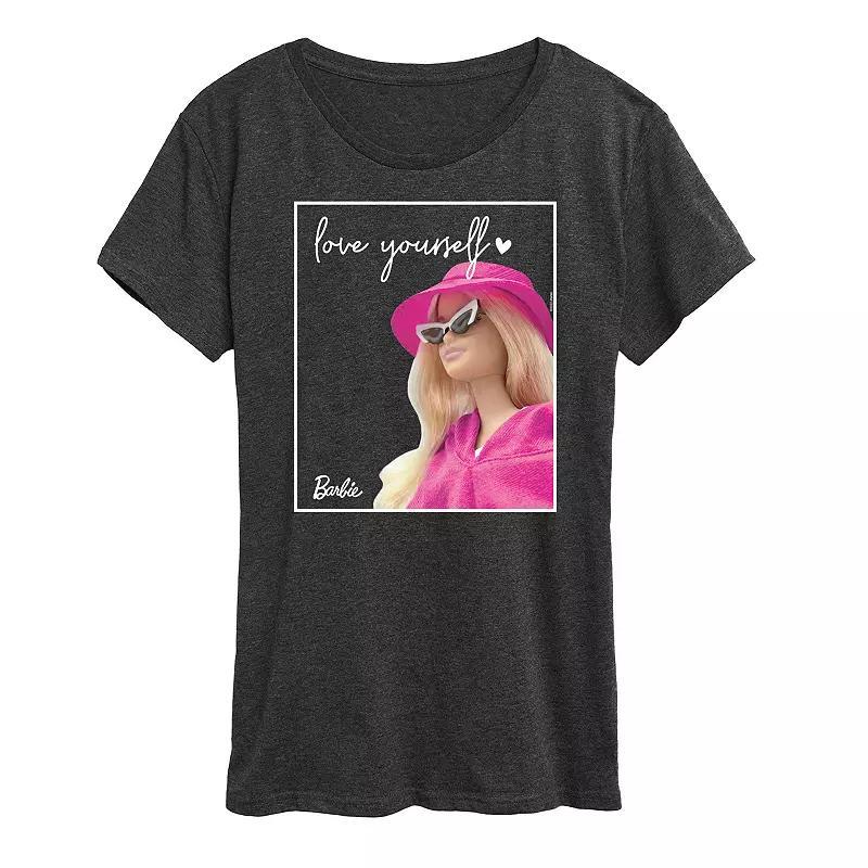 Womens Barbie Love Yourself Graphic Tee Heather Grey product image