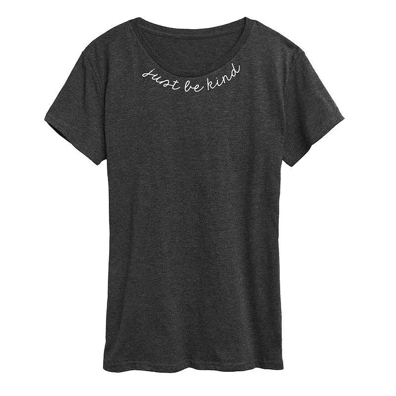 Womens Just Be Kind Graphic Tee Heather Grey Product Image