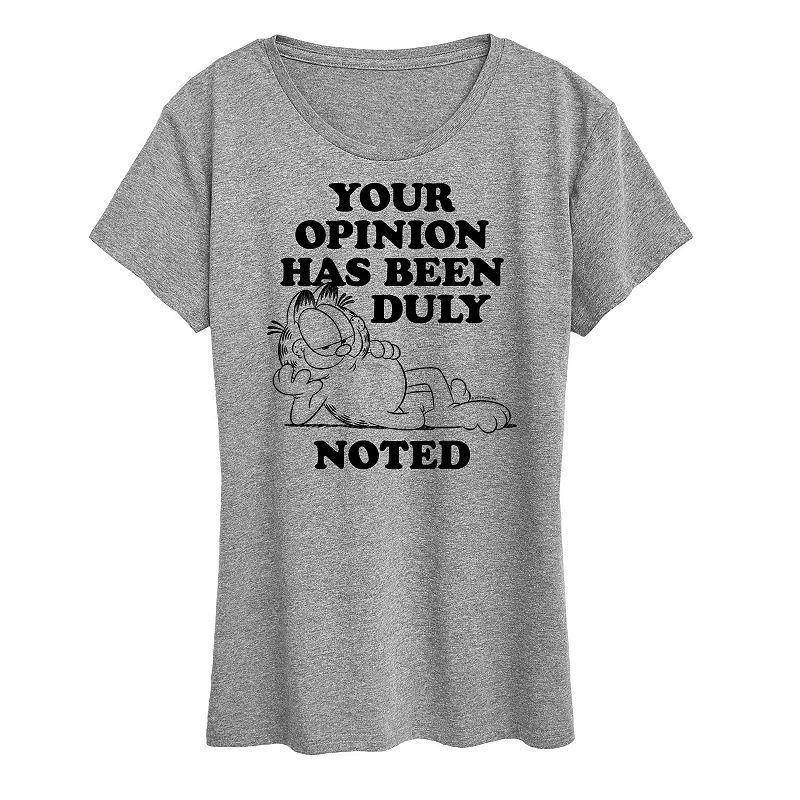 Womens Garfield Duly Noted Graphic Tee, Girls Product Image