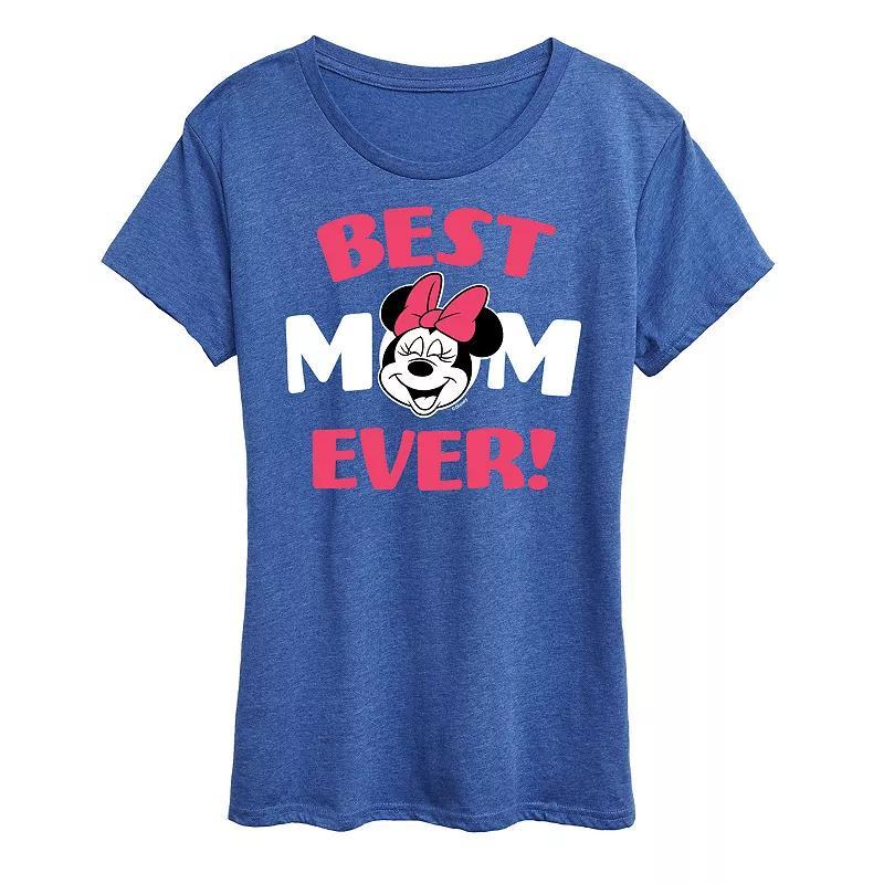 Disneys Minnie Mouse Womens Best Mom Graphic Tee Product Image