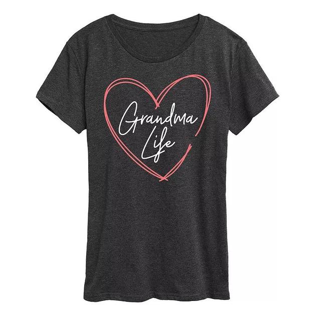 Womens Grandma Life Graphic Tee Blue Product Image