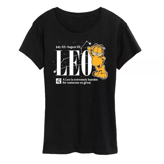 Womens Garfield Leo Graphic Tee Blue Product Image