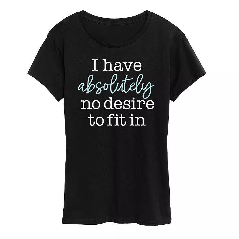 Womens No Desire To Fit In Graphic Tee Product Image