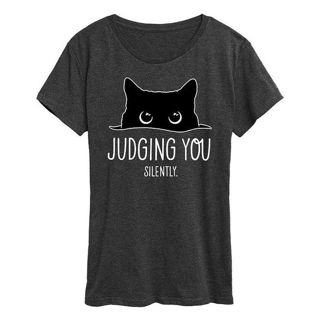 Womens Judging Silently Graphic Tee, Girls Product Image