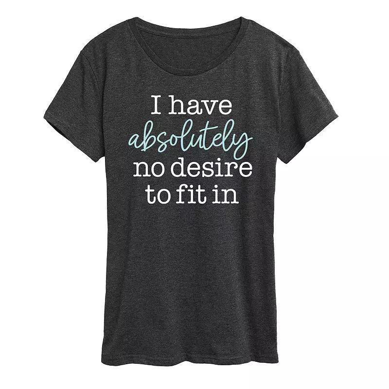 Womens Empowering Words Graphic Tee Blue Product Image