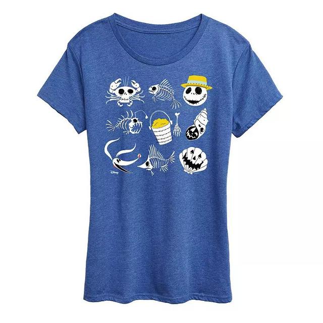 Disneys Nightmare Before Christmas Womens Beach Graphic Tee Product Image