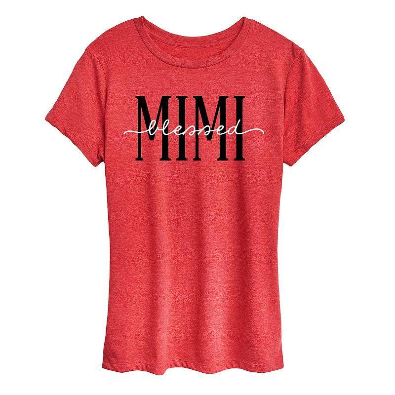 Womens Blessed Mimi Graphic Tee Grey Gray Product Image