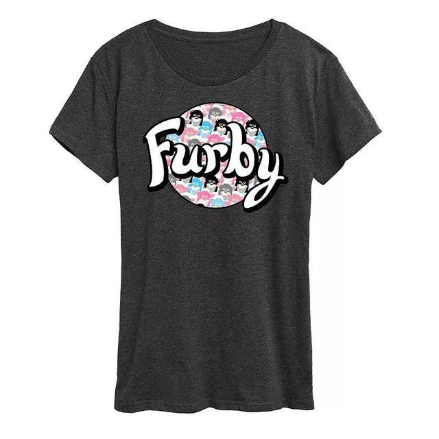 Womens Furby Logo Circle Graphic Tee Product Image