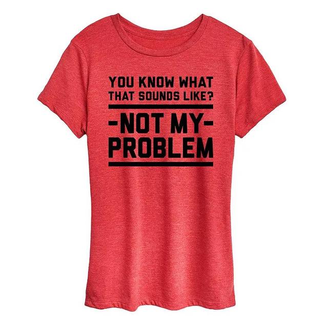 Womens You Know What That Sounds Like Graphic Tee Grey Red Product Image