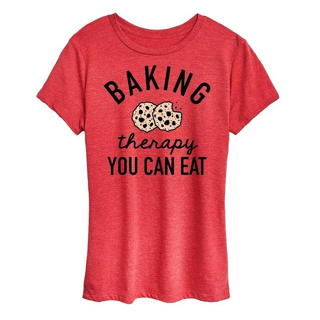 Womens Baking Therapy Graphic Tee Brown Product Image