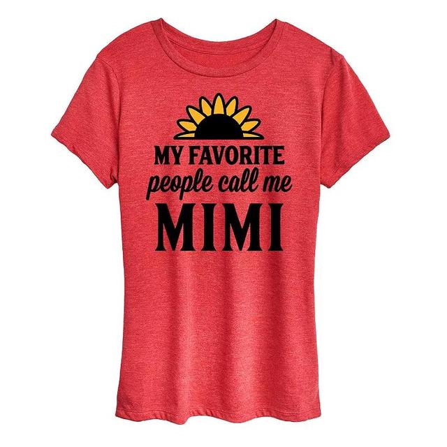 Womens Favorite People Call Me Mimi Graphic Tee Product Image