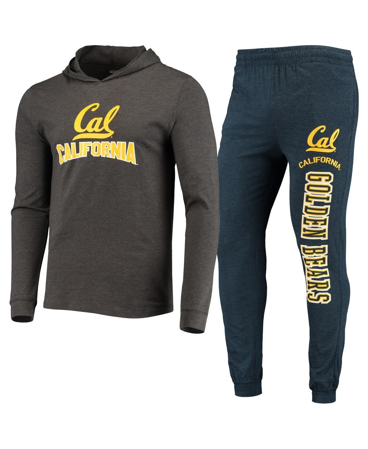 Mens Concepts Sport Navy Cal Bears Meter Long Sleeve Hoodie T-shirt and Jogger Pajama Set - Navy Product Image