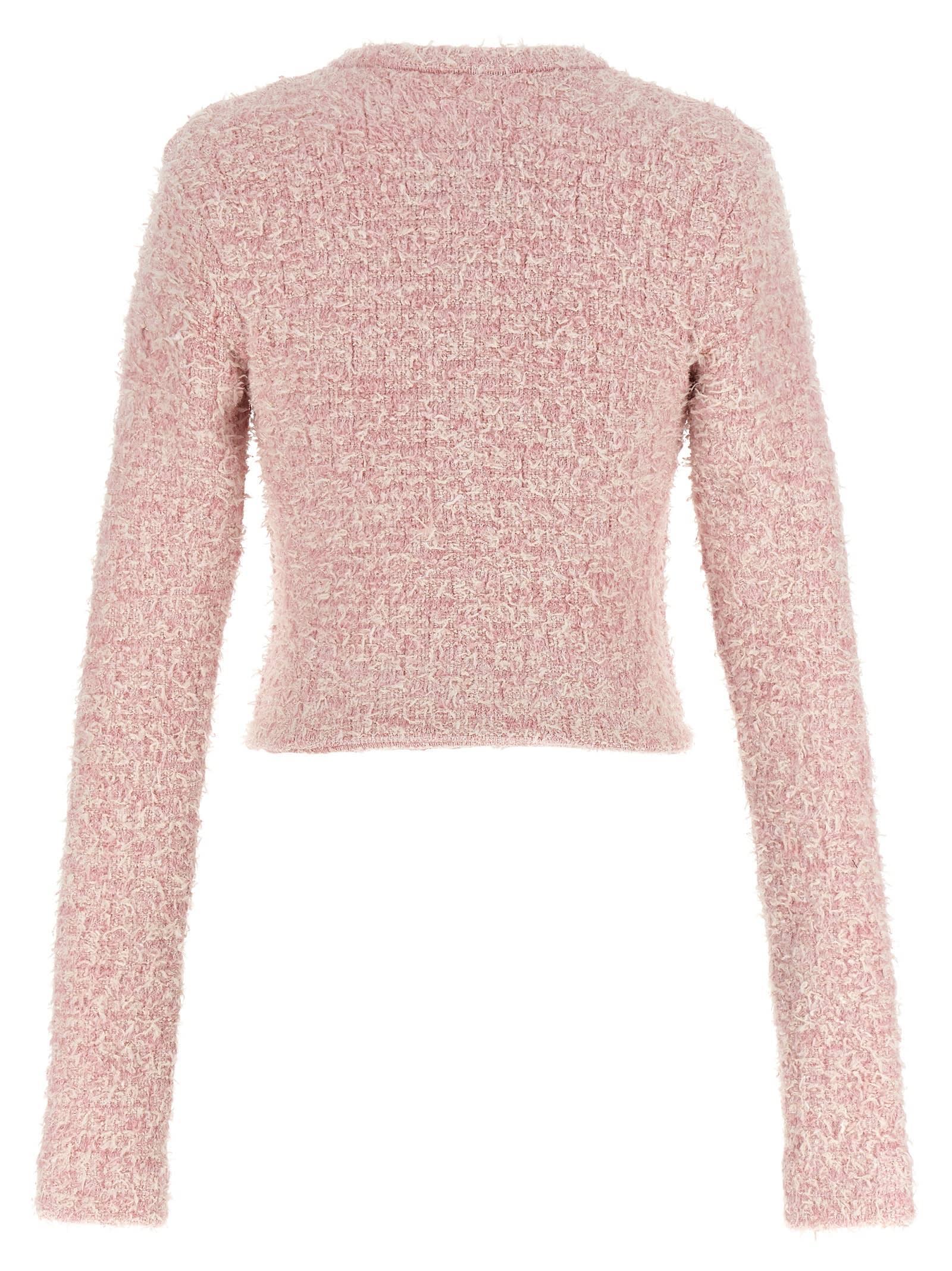 BALENCIAGA Cropped Cardigan In Pink Product Image