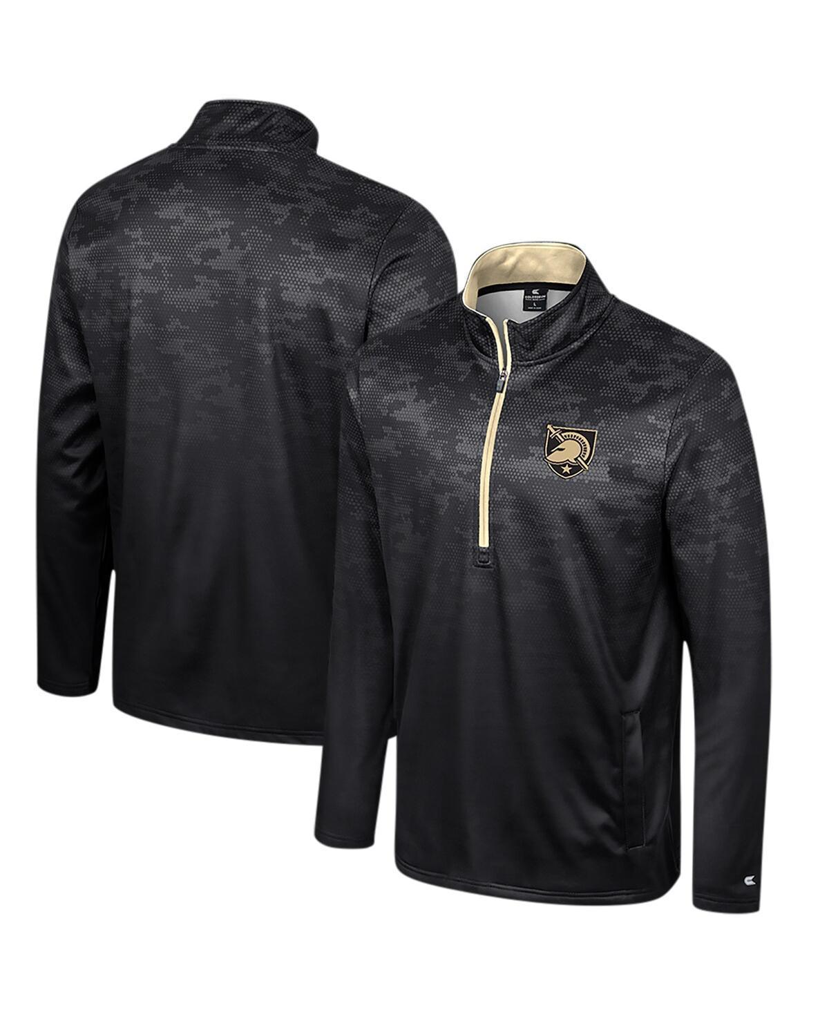 Mens Colosseum Black Appalachian State Mountaineers The Machine Half-Zip Jacket Product Image