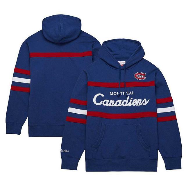 Mens Mitchell & Ness Navy Montreal Canadiens Head Coach Pullover Hoodie Cnd Blue Product Image