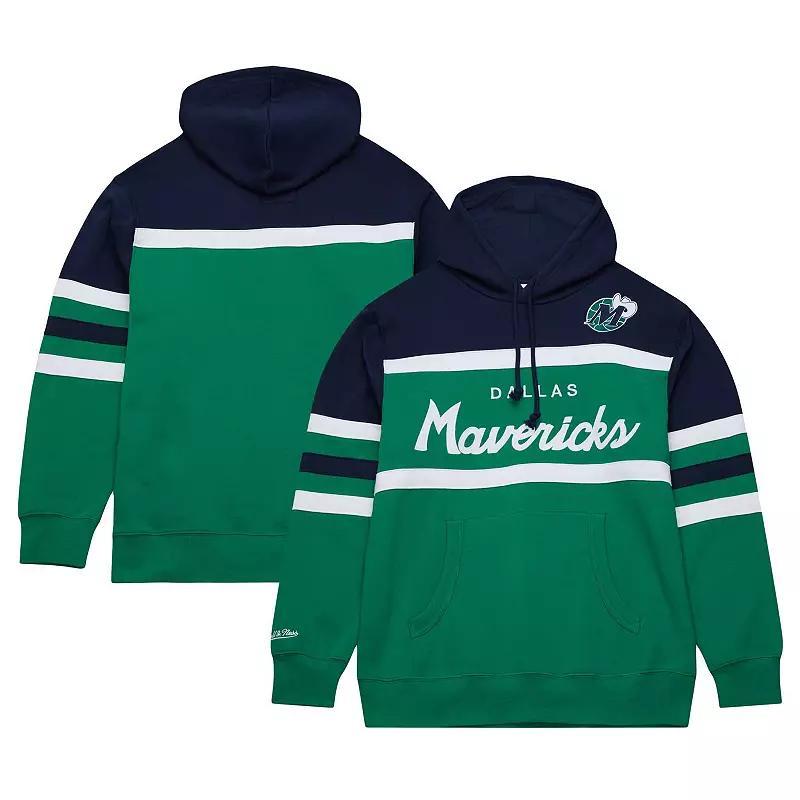 Mens Mitchell & Ness /Navy Dallas Mavericks Head Coach Pullover Hoodie Product Image