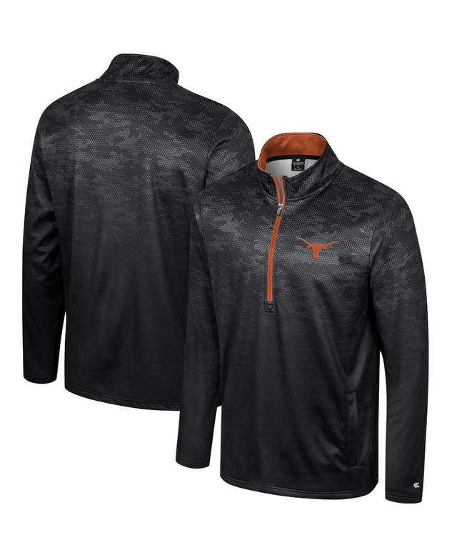 Mens Colosseum Black Texas Longhorns The Machine Half-Zip Jacket Product Image