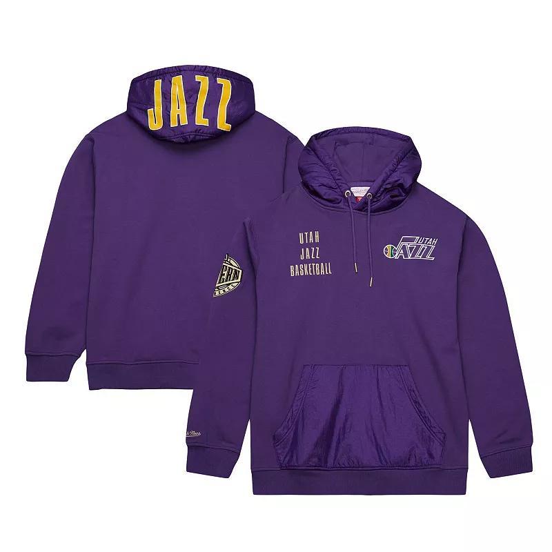 Mens Mitchell & Ness Purple Utah Jazz Team OG 2.0 Vintage Logo Fleece Pullover Hoodie Product Image