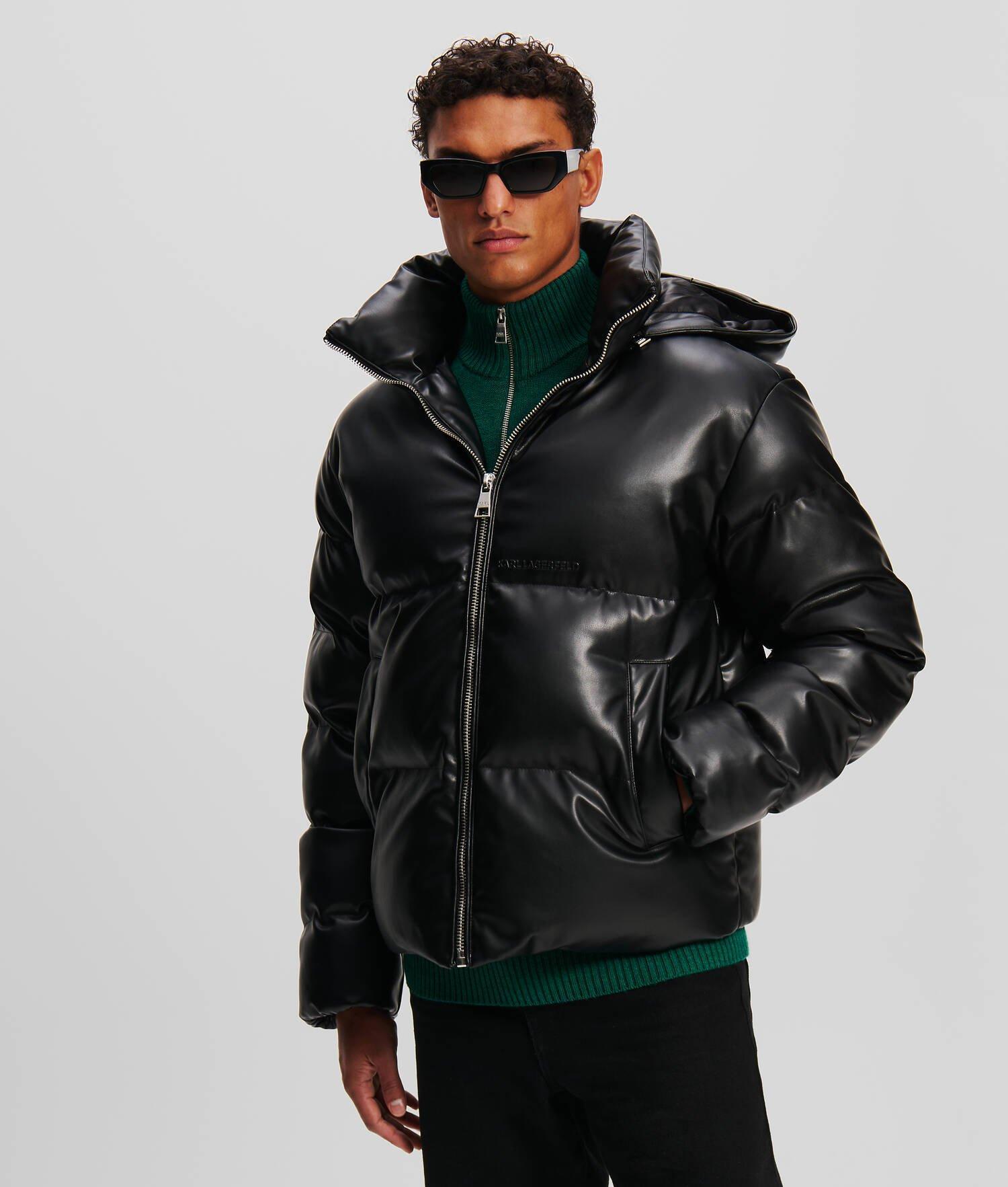 FAUX-LEATHER PUFFER JACKET Product Image