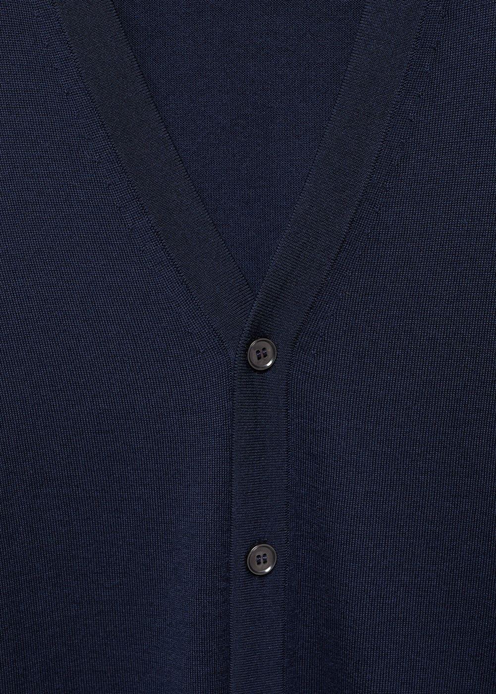 MANGO MAN - 100% merino wool cardigan navyMen Product Image