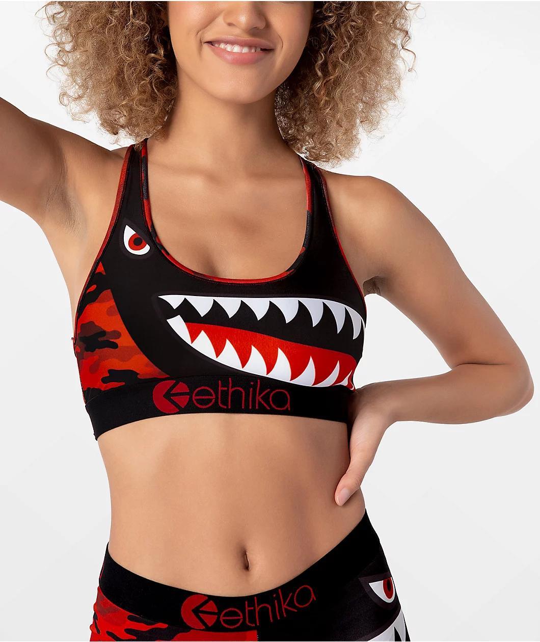 Ethika Hood Nation Red Camo Sports Bra Product Image