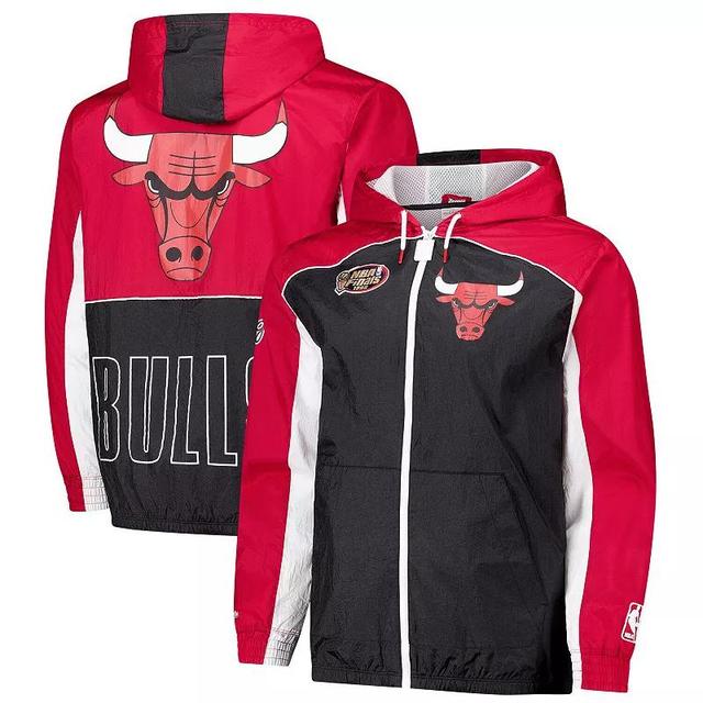 Mens Mitchell & Ness /Red Chicago Bulls Hardwood Classics Big Shot Premium Full-Zip Windbreaker Jacket Product Image