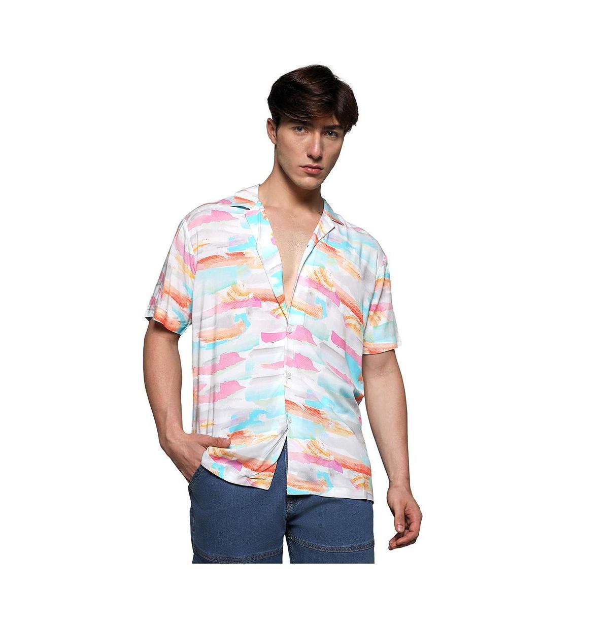 Campus Sutra Mens EcoLiva Water Strokes Shirt product image