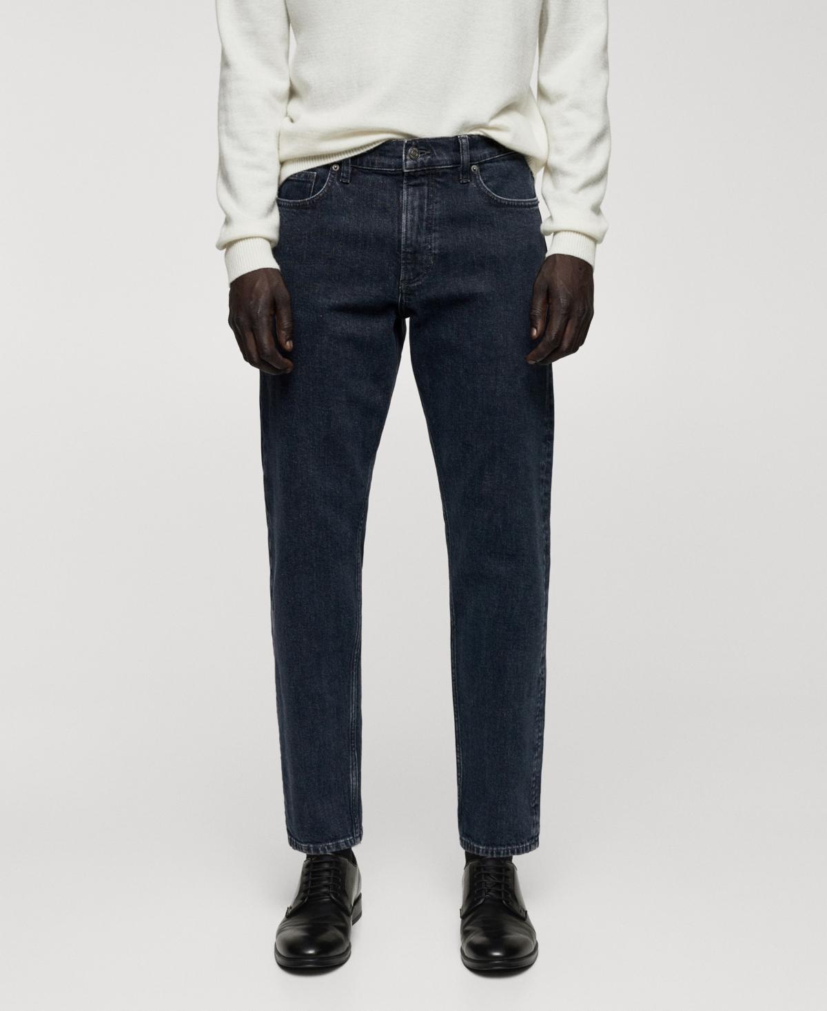 MANGO MAN - Ben tapered cropped jeans deep dark blueMen Product Image