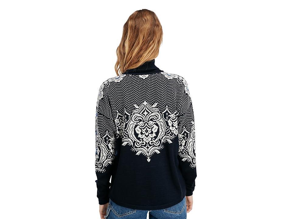 Dale of Norway Rosendal Fem Sweater (Navy/Off-White) Women's Clothing Product Image