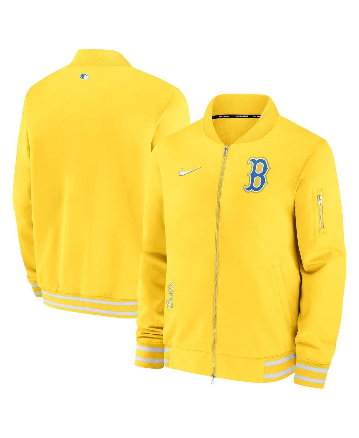 Boston Red Sox Authentic Collection City Connect Game Time Nike Mens MLB Full-Zip Bomber Jacket Product Image