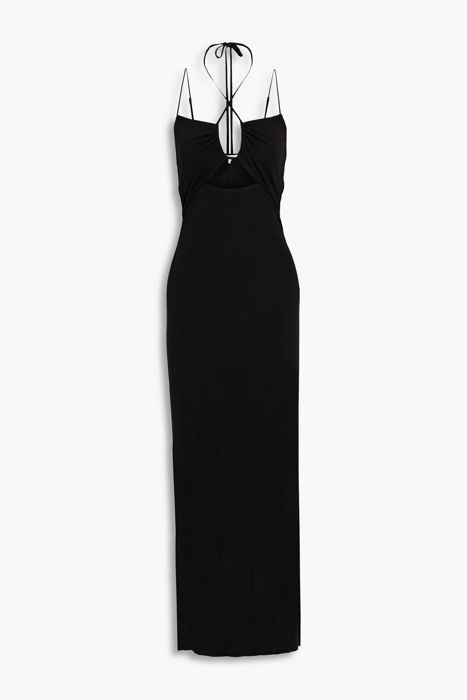 Maxikleid Aus Jersey Mit Cut-outs In Black Product Image