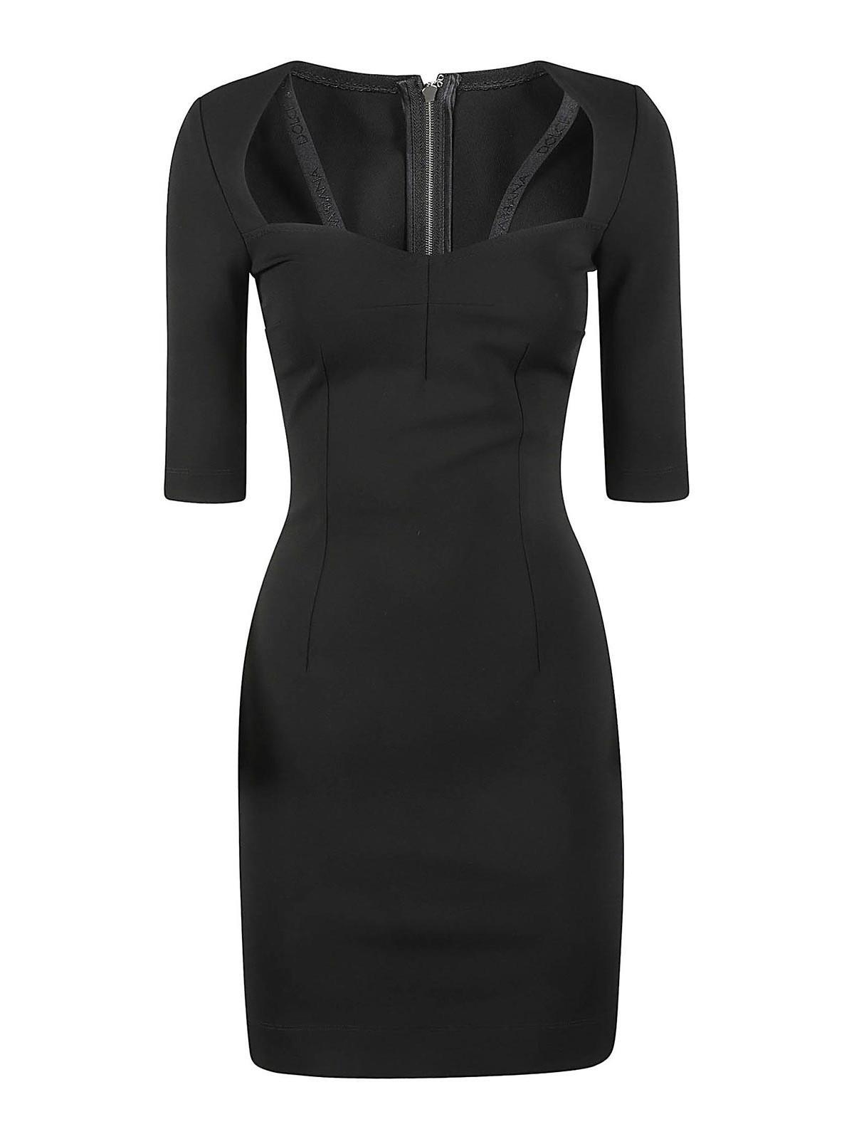 DOLCE & GABBANA Midi Dress In Black Product Image