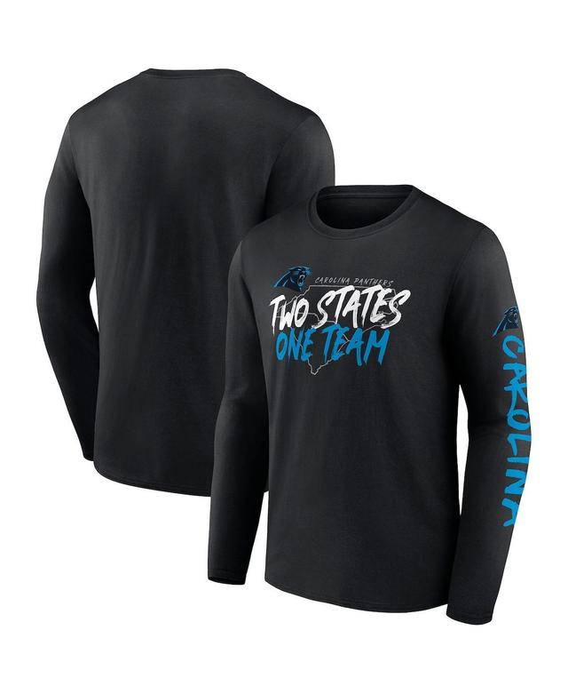 Mens Fanatics Black Carolina Panthers Hometown Collection Sweep Long Sleeve T-shirt Product Image