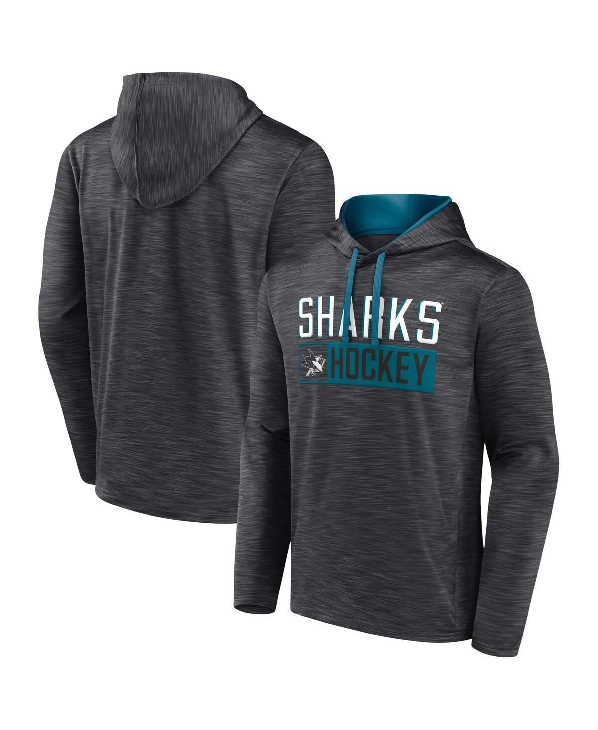 Mens Fanatics Branded Heather Charcoal San Jose Sharks Close Shave Pullover Hoodie Product Image