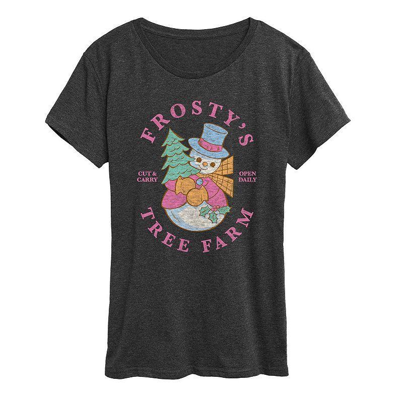 Womens Frostys Tree Farm Graphic Tee Blue Product Image