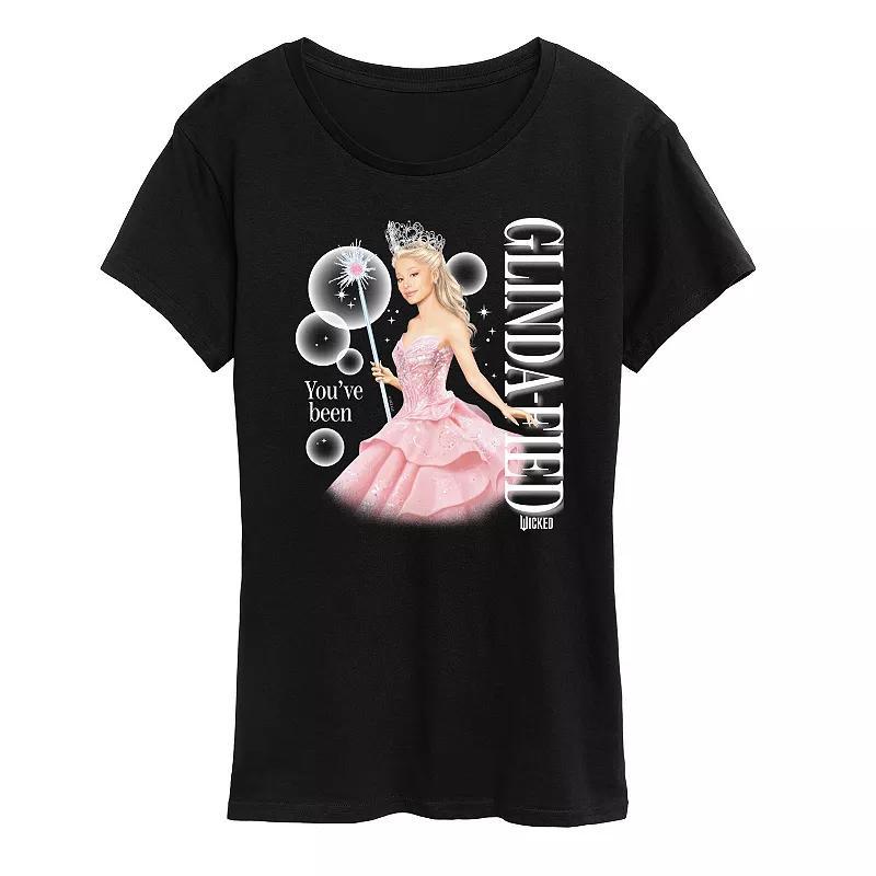 Womens Wicked Youve Been Glinda-Fied Graphic Tee Grey Blue Product Image