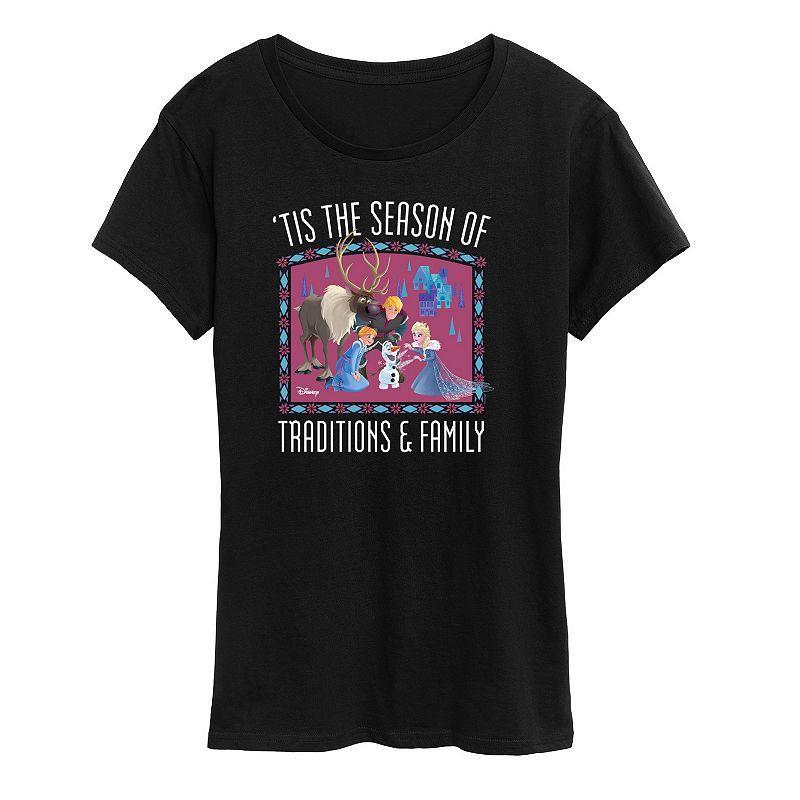 Disneys Frozen 2 Womens Tis The Season Graphic Tee, Girls Product Image