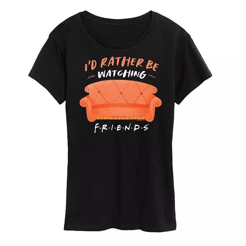 Womens Friends Id Rather Be Watching Graphic Tee Product Image