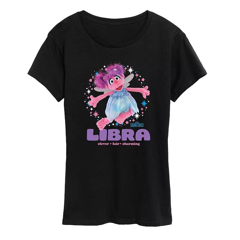 Womens Sesame Street Abby Libra Graphic Tee Blue Product Image