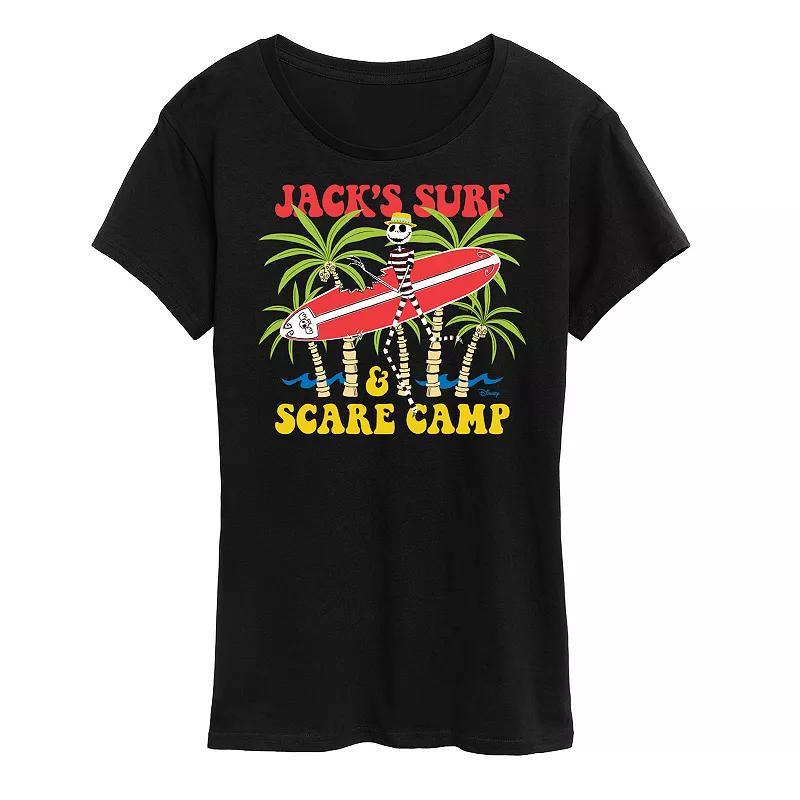 Disneys Nightmare Before Christmas Jack Skellington Womens Surf Camp Graphic Tee Product Image