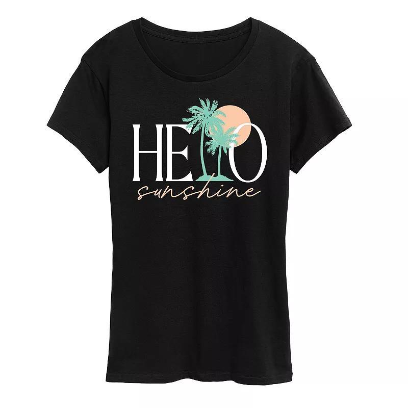 Womens Hello Sunshine Palms Graphic Tee Product Image