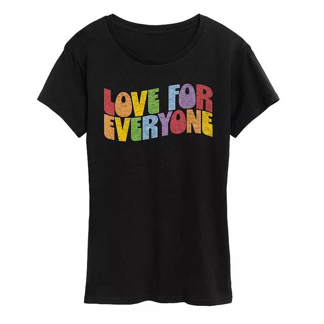 Womens Love For Everyone Pride Graphic Tee Product Image