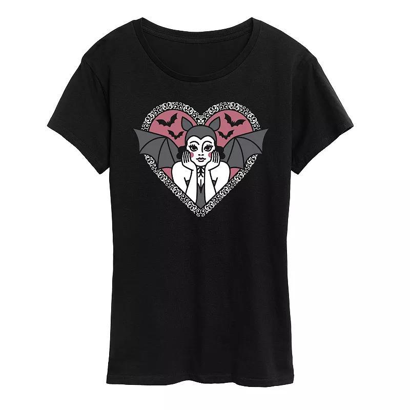 Womens Bat Pinup Graphic Tee Product Image