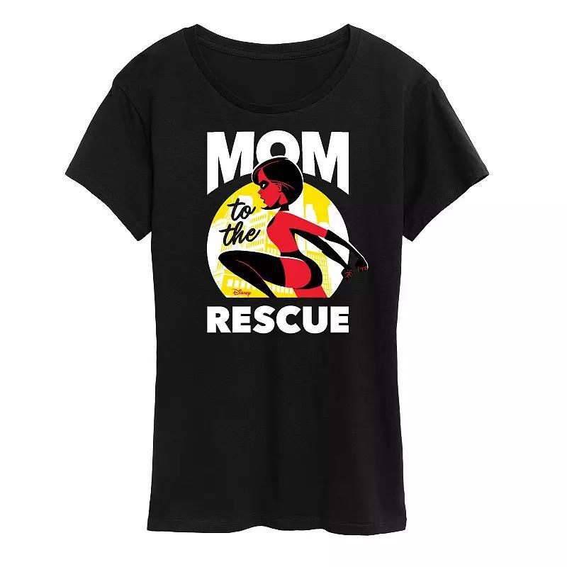 Disney / Pixars The Incredibles Womens Mom Rescue Graphic Tee Blue Product Image