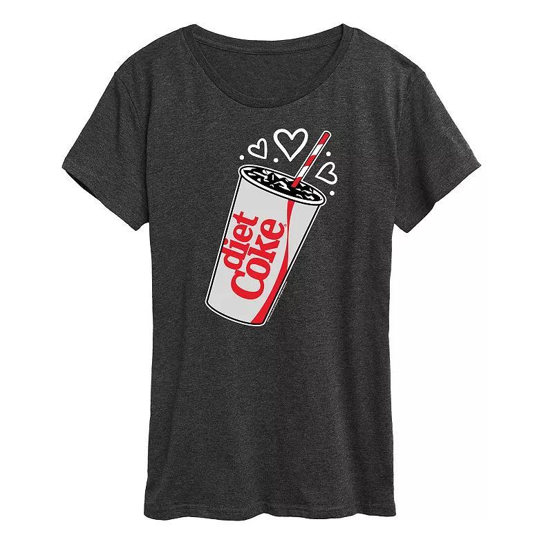 Womens Diet Coke Heart Bubbles Graphic Tee Product Image