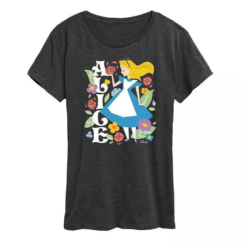 Disneys Alice in Wonderland Womens Botanical Graphic Tee Product Image