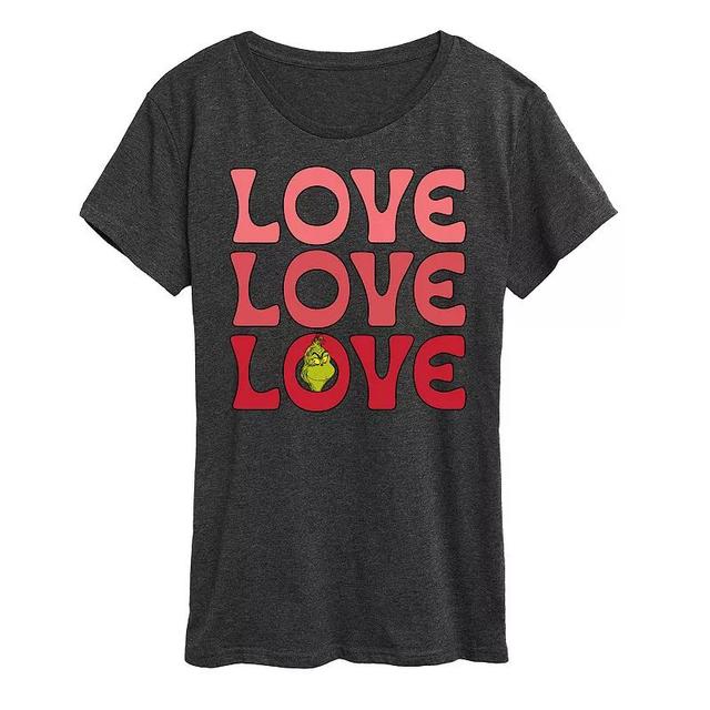 Womens Grinch Love Stack Graphic Tee Product Image