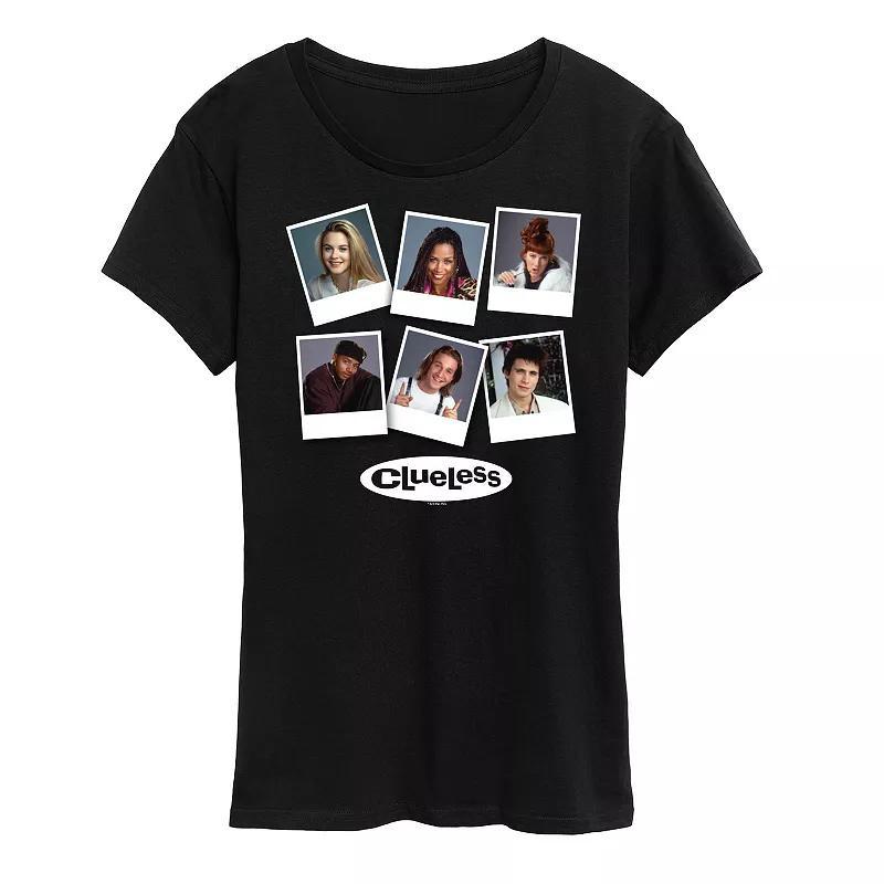 Womens Clueless Scattered Pictures Grid Graphic Tee, Girls product image